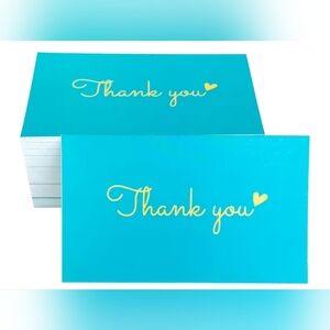 Thank You Cards in Teal and Yellow